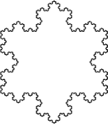 Tail recursion in PostScript for Koch snowflake fractal at
             recursion level eight.